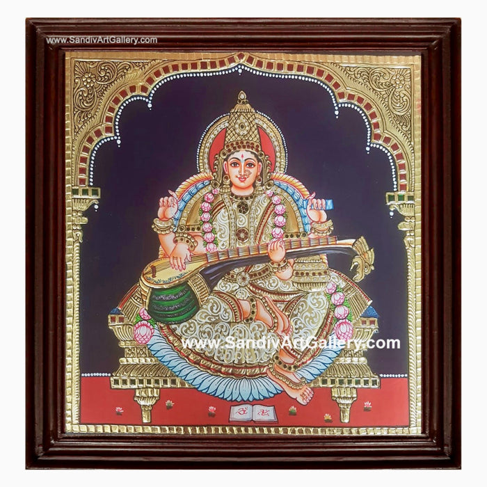 Saraswathi Maa Tanjore Painting