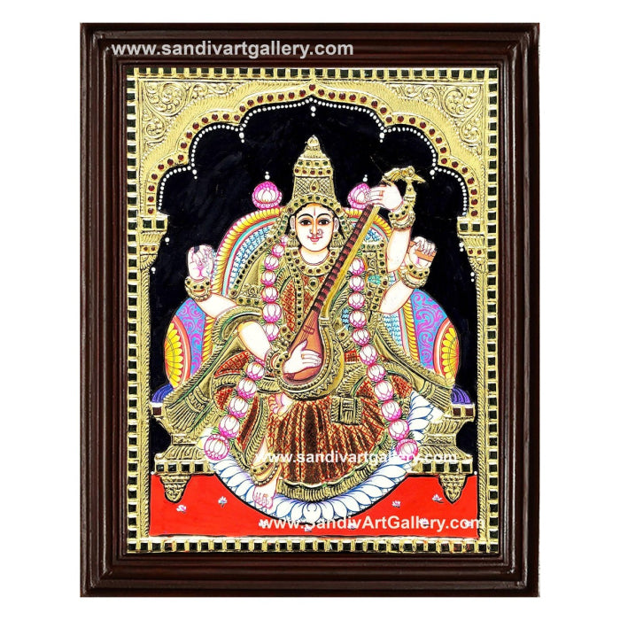 Saraswathi Maatha Tanjore Painting