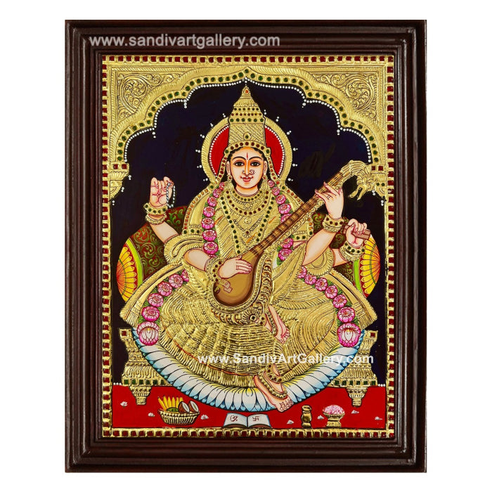 Saraswathi Tanjore Painting