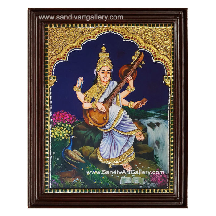 Saraswathi Ravi Varma Tanjore Painting