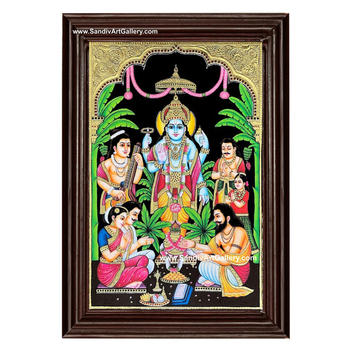 Sathyanarayana Tanjore Painting