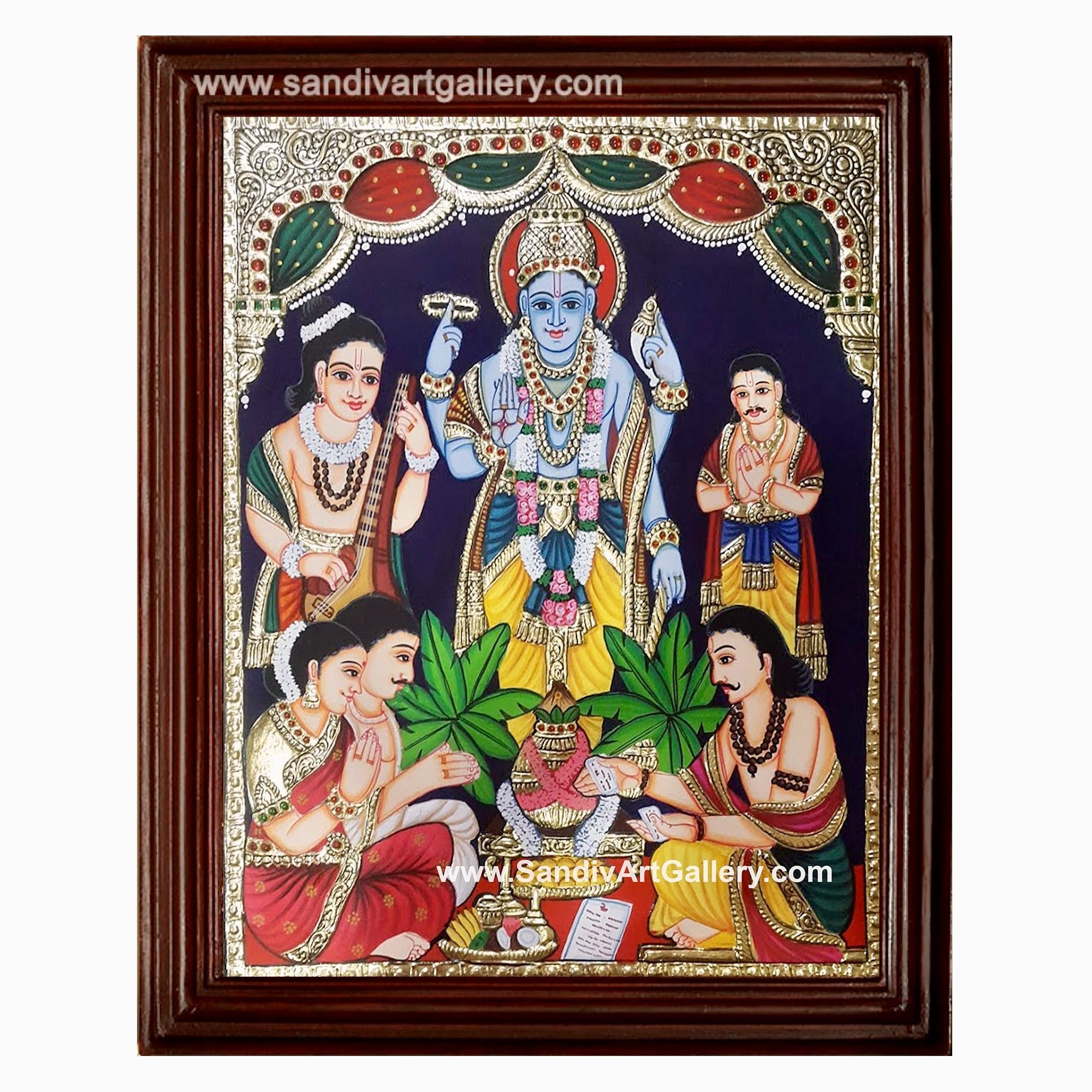 Satyanarayana Swami Tanjore Painting 1
