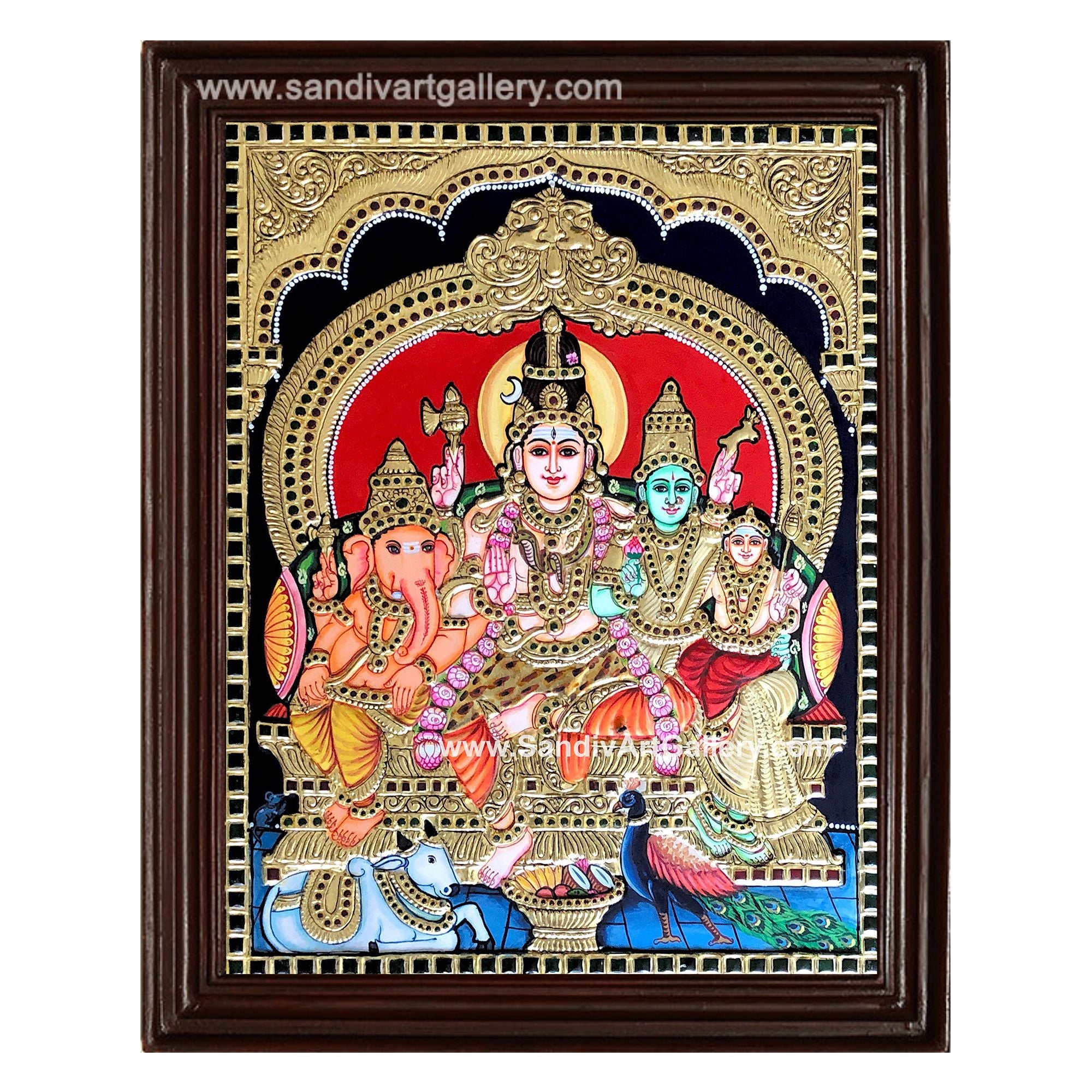 Shiva Family Tanjore Painting