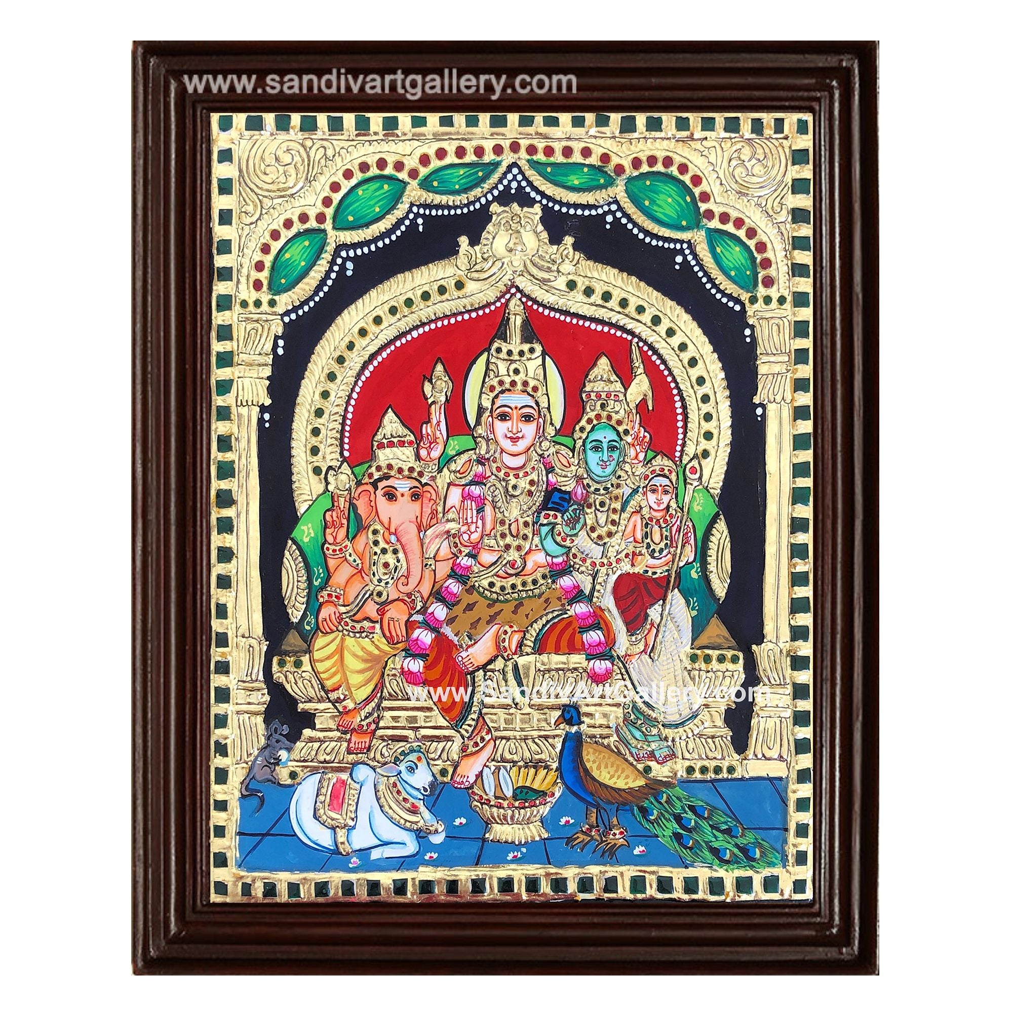 Shivan Kudumbam Tanjore Painting