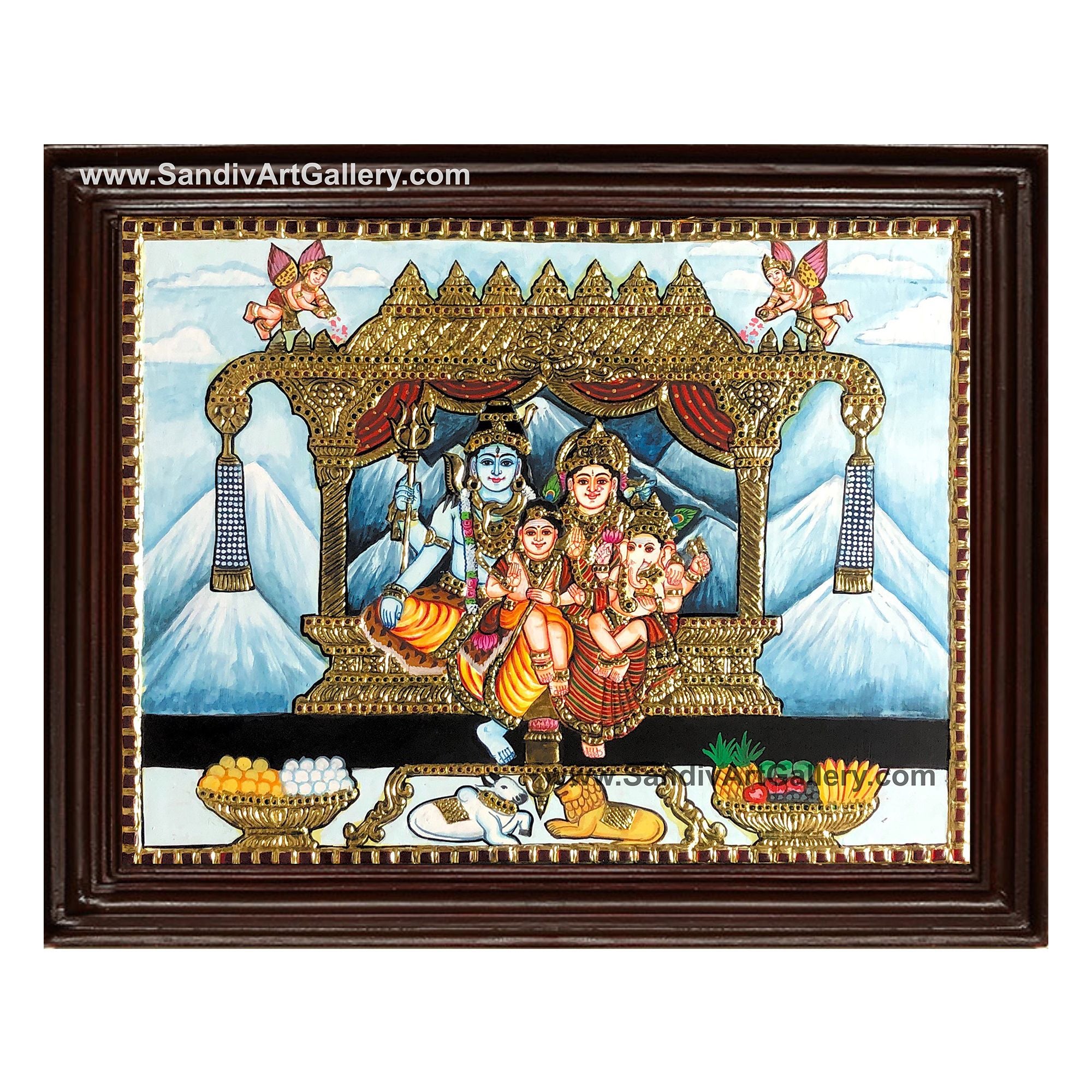 Shivan Kudumbam Tanjore Painting 1
