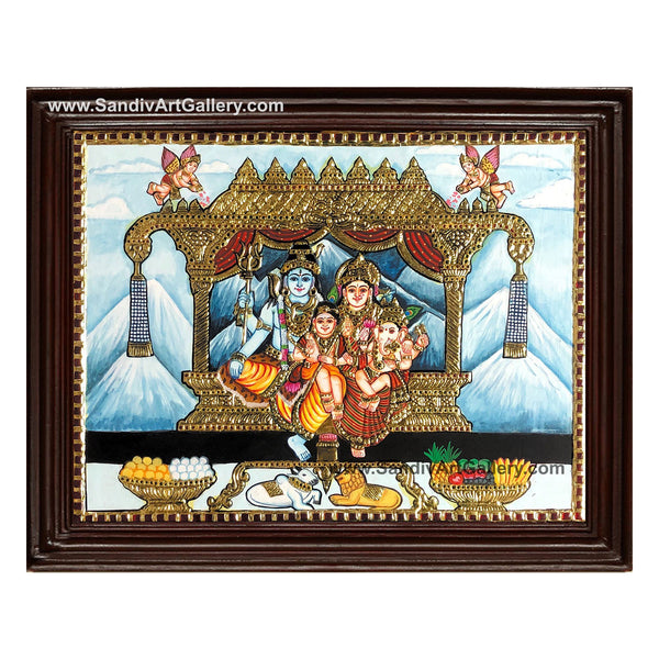 Shivan Kudumbam Tanjore Painting 1
