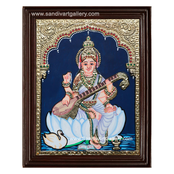 Saraswati Tanjore Painting 7