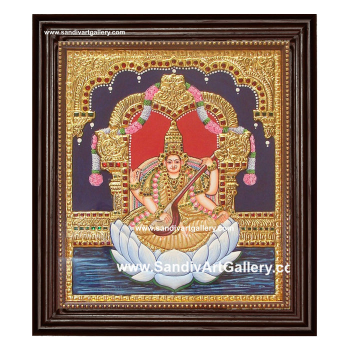 Saraswathi Tanjore Painting 13