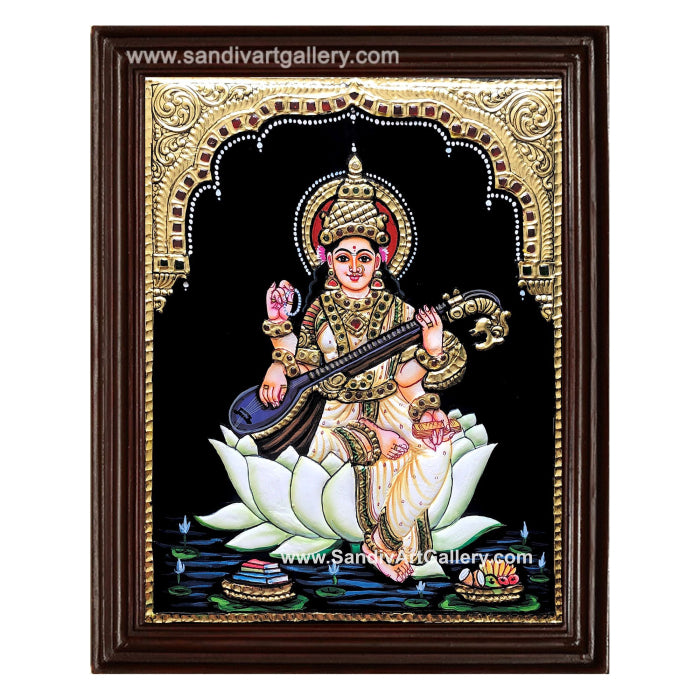 Saraswati Tanjore Painting 9