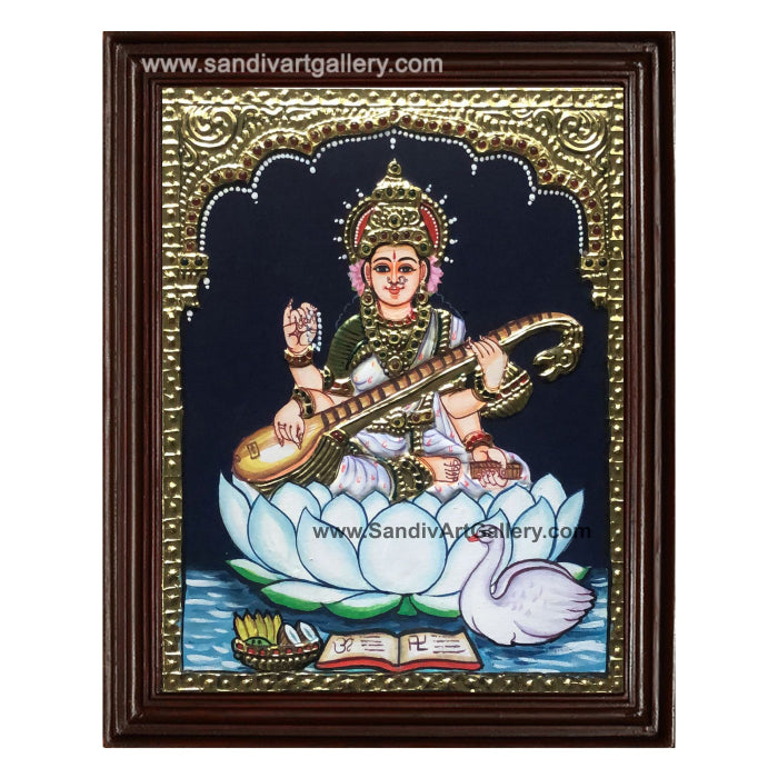 Saraswathi Tanjore Painting 16