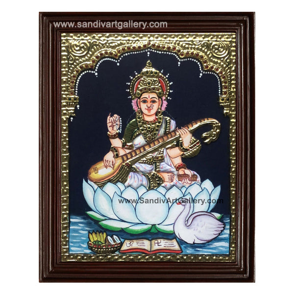 Saraswathi Tanjore Painting 16