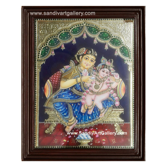 Yashodha Krishna Tanjore Painting 1