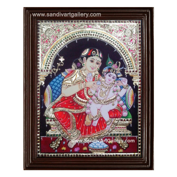 Traditional Yasodha Krishna Tanjore Painting
